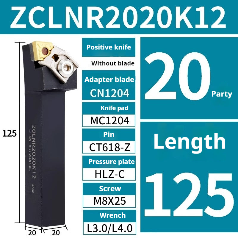 2004-External cylindrical tool bar 95 degree turning tool diamond blade machine clamp tool handle ZCLNR/ZCLNL
