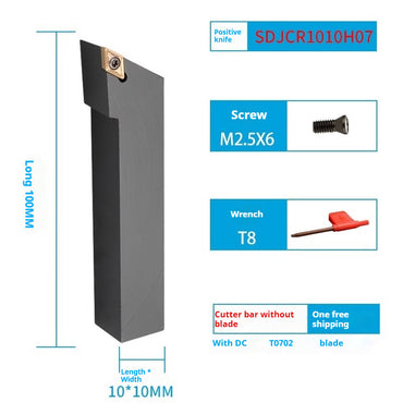 2011-CNC lathe cylindrical turning tool holder 93 degree SDJCR step tool tip knife holder does not contain alloy inserts