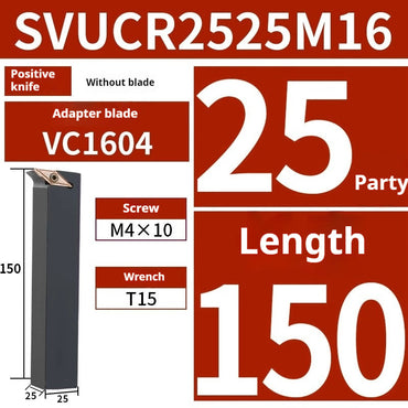 2034-95°S type external turning tool SVUCR/SVUCL1616H11/2525M16 diamond single-sided pointed insert holder Shandong Denso Pricision Tools Co.,Ltd.
