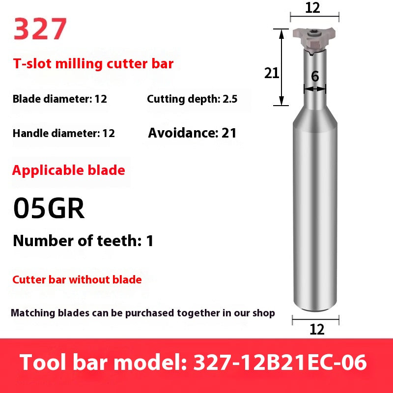 2062-Small diameter T-shaped milling cutter rod T-shaped groove milling cutter groove milling cutter inner hole groove milling cutter large cutting deep groove cutter 05GR 07GR Shandong Denso Pricision Tools Co.,Ltd.