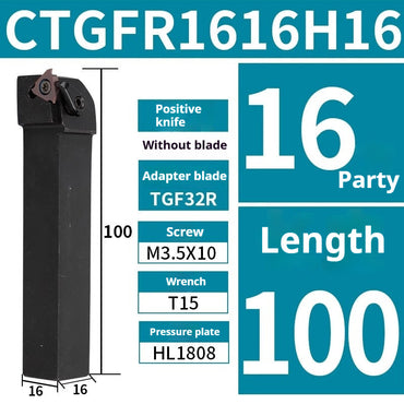 1011-CNC Cylindrical Grooving Toolholder CTGFR CTGFL1212H/1616H/2020K/2525M16 Shandong Denso Pricision Tools Co.,Ltd.