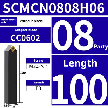 2031-CNC turning tool 50° sharp cutter diamond cylindrical tool holder SCMCN1616H09/2020K09 instrument lathe tool Shandong Denso Pricision Tools Co.,Ltd.