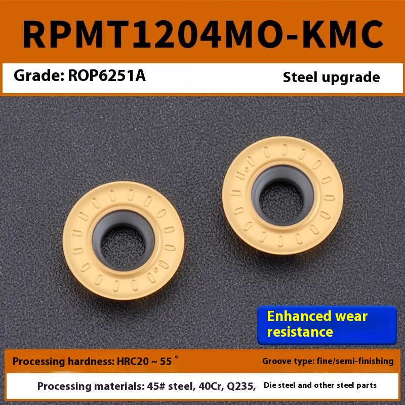 2043-CNC milling inserts, carbide R5 machining center, milling machine, R6 milling inserts, RPMT round cutter cutters Shandong Denso Pricision Tools Co.,Ltd.