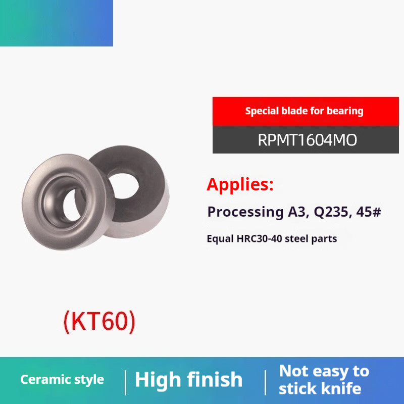 2041-Specialized CNC cutting inserts R6/R8 metal ceramic cutting tools RPMT1203/1604MO round bearing tools Shandong Denso Pricision Tools Co.,Ltd.