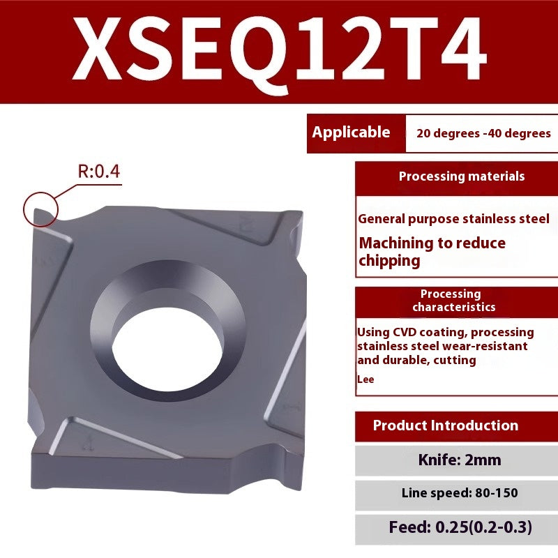 2044-CNC side and face milling cutter head T-slot PT02 indexable cutter head grooving cutter XSEQ12 insert Shandong Denso Pricision Tools Co.,Ltd.