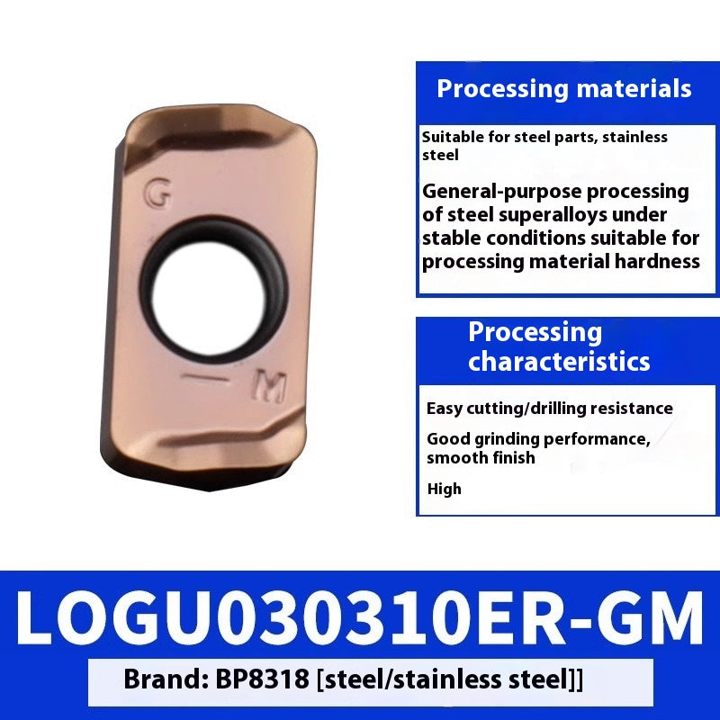 2040-CNC milling inserts LOGU030310 milling inserts for aluminum, LOMU Kyocera double-sided R2 milling inserts Shandong Denso Pricision Tools Co.,Ltd.