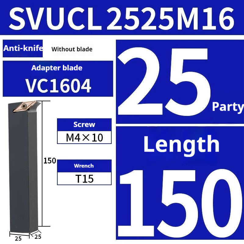 2034-95°S type external turning tool SVUCR/SVUCL1616H11/2525M16 diamond single-sided pointed insert holder Shandong Denso Pricision Tools Co.,Ltd.