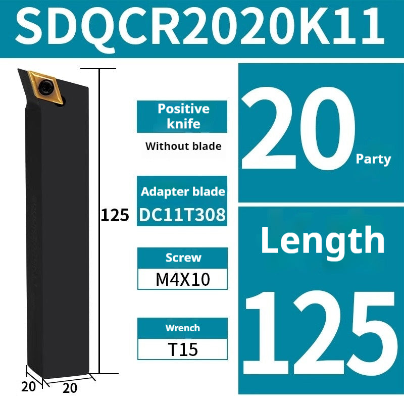 2032-CNC tool holder screws 107.5°SDQCR1616H11 outer circular end face share DCMT11 Shandong Denso Pricision Tools Co.,Ltd.