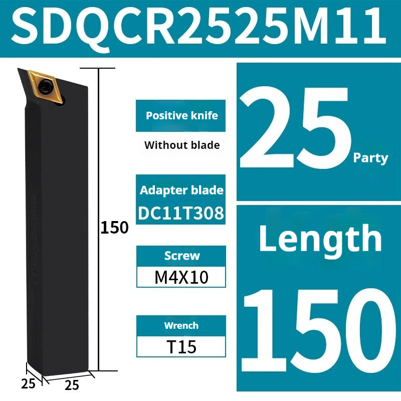 2032-CNC tool holder screws 107.5°SDQCR1616H11 outer circular end face share DCMT11 Shandong Denso Pricision Tools Co.,Ltd.