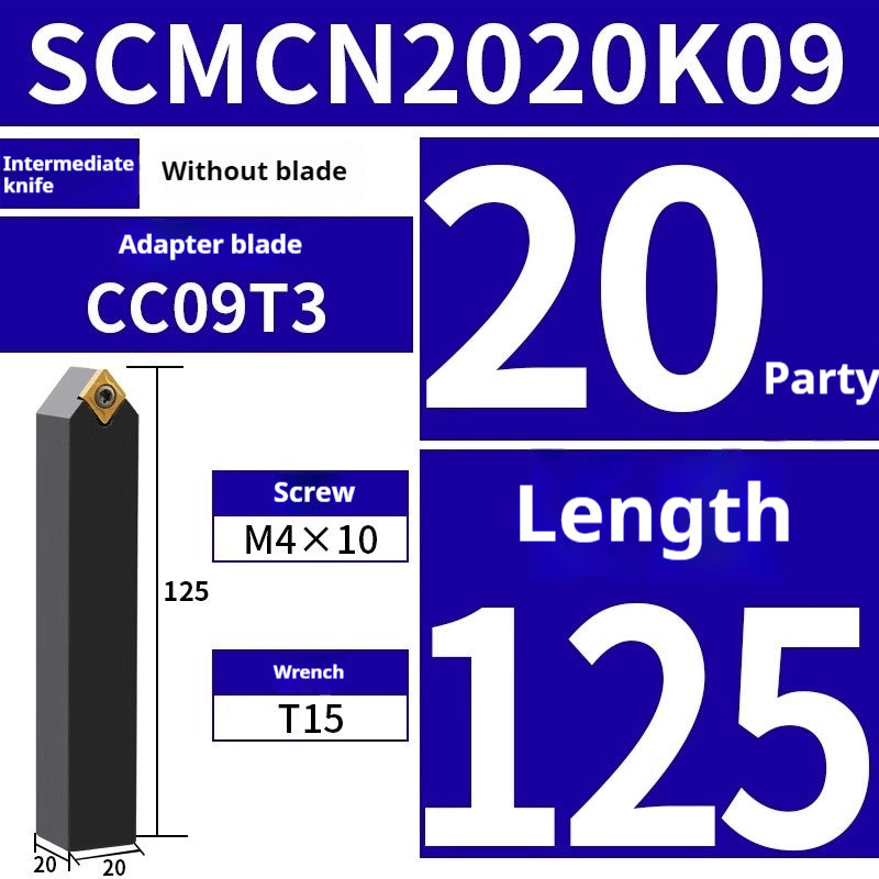2031-CNC turning tool 50° sharp cutter diamond cylindrical tool holder SCMCN1616H09/2020K09 instrument lathe tool Shandong Denso Pricision Tools Co.,Ltd.