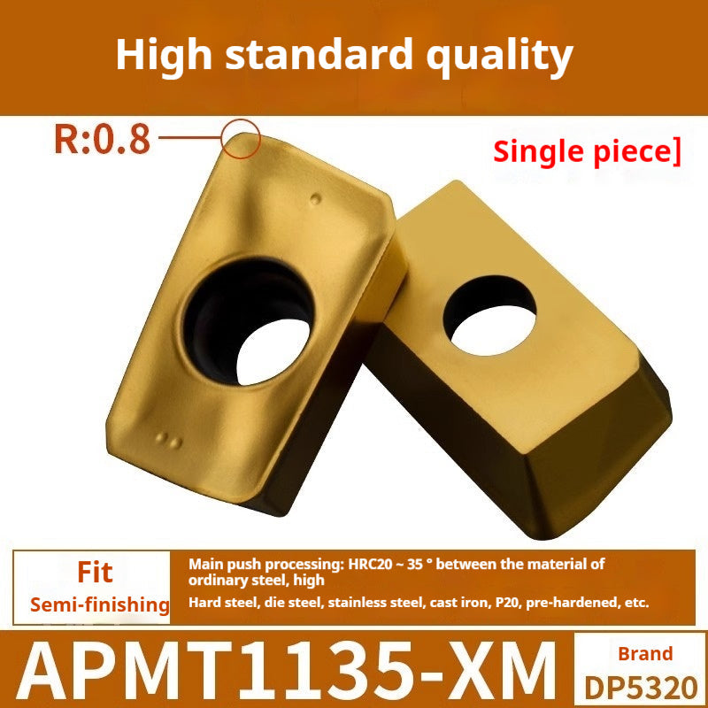 2037-CNC milling cutter APMT1135 special carbide 1604 milling cutter for cast iron r0.8 rough milling coated inserts Shandong Denso Pricision Tools Co.,Ltd.