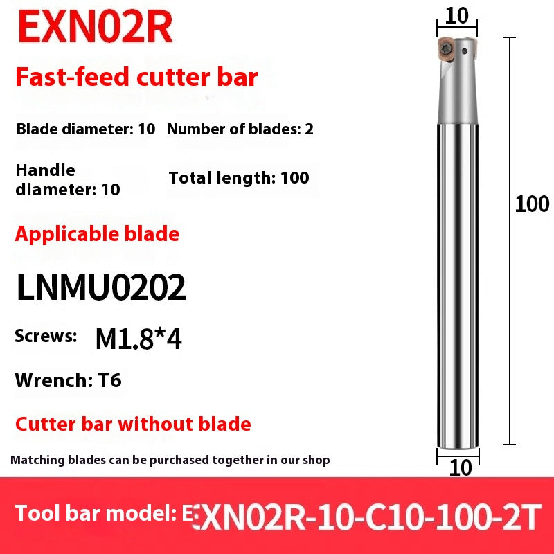 2069-EXN02R Small-diameter fast-feed milling cutter bar machining center double-sided LNMU0202 small diameter rough cutter holder is shock-resistant Shandong Denso Pricision Tools Co.,Ltd.