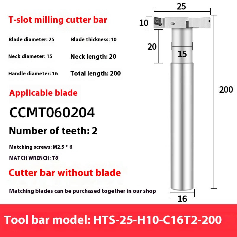 2064-T-slot milling cutter rod CNC slotting HTS three-edged machining center numerical control T-slot milling cutter rod thickness 6 8 10 12 Shandong Denso Pricision Tools Co.,Ltd.