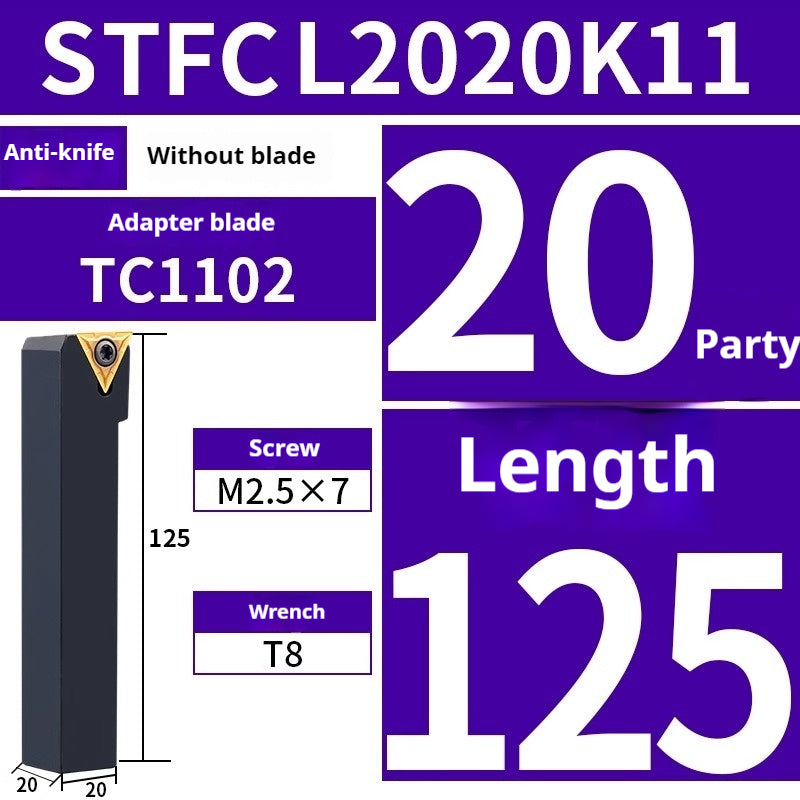 2020-CNC tool holder 91 degree cylindrical turning tool holder STFCR/L2020K16 screw lathe tool holder triangular insert Shandong Denso Pricision Tools Co.,Ltd.