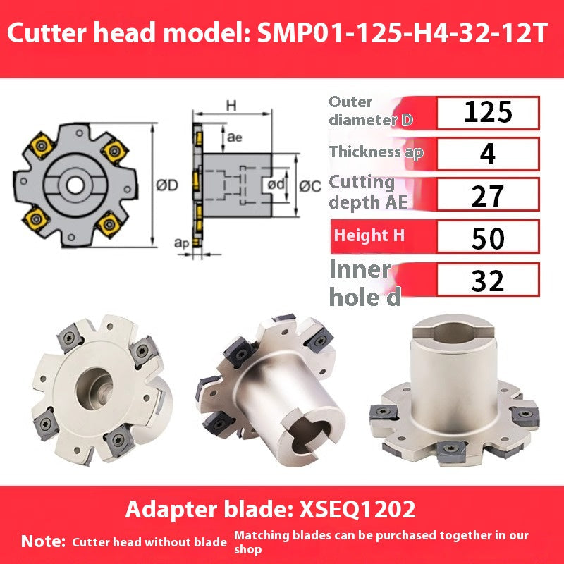 2081-SMP01 CNC side and face milling cutter head T-slot PT02 indexable cutter head grooving cutter XSEQ1203 insert Shandong Denso Pricision Tools Co.,Ltd.