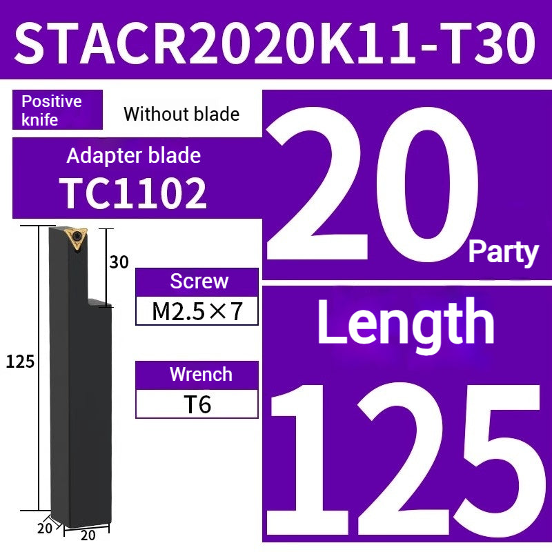 1016-CNC toolholder OD large cut deep groove cutter wide groove anti-vibration STACR2525M09/M11-T23/T40 Turning Toolholder Shandong Denso Pricision Tools Co.,Ltd.