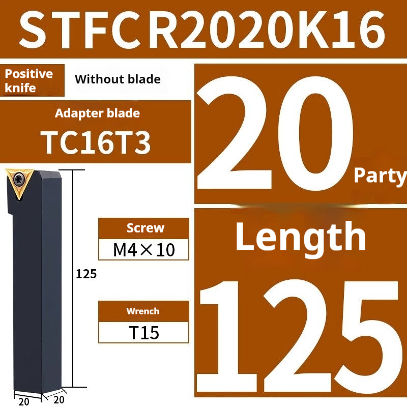 2020-CNC tool holder 91 degree cylindrical turning tool holder STFCR/L2020K16 screw lathe tool holder triangular insert Shandong Denso Pricision Tools Co.,Ltd.