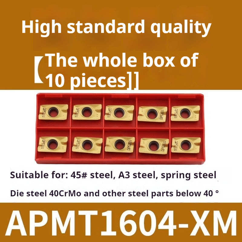 2037-CNC milling cutter APMT1135 special carbide 1604 milling cutter for cast iron r0.8 rough milling coated inserts Shandong Denso Pricision Tools Co.,Ltd.