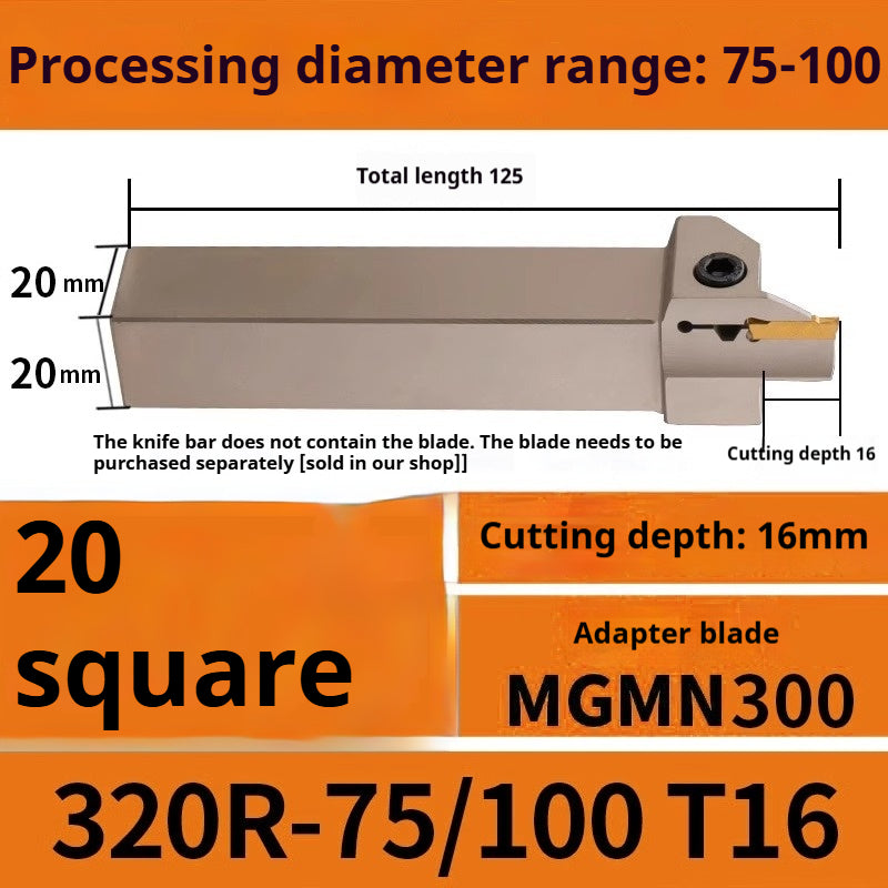 1015-End groove cutter CNC toolholder plane groove mghh320/425R cutter cutter groove cutter 345mm circular arc large depth of cut Shandong Denso Pricision Tools Co.,Ltd.