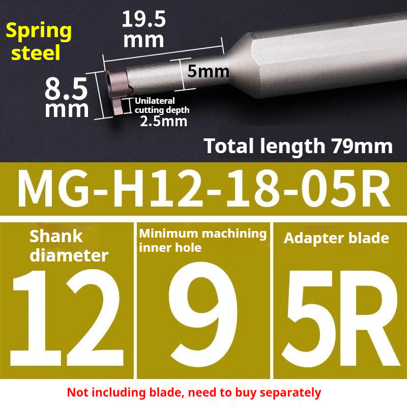 1008-CNC Bore Deep Grooving Inserts Small Hole Grooving Comma Inserts Insert Bar MB-05GR/07GR/09GR Rounded Corner Shandong Denso Pricision Tools Co.,Ltd.