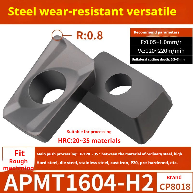 2037-CNC milling cutter APMT1135 special carbide 1604 milling cutter for cast iron r0.8 rough milling coated inserts Shandong Denso Pricision Tools Co.,Ltd.