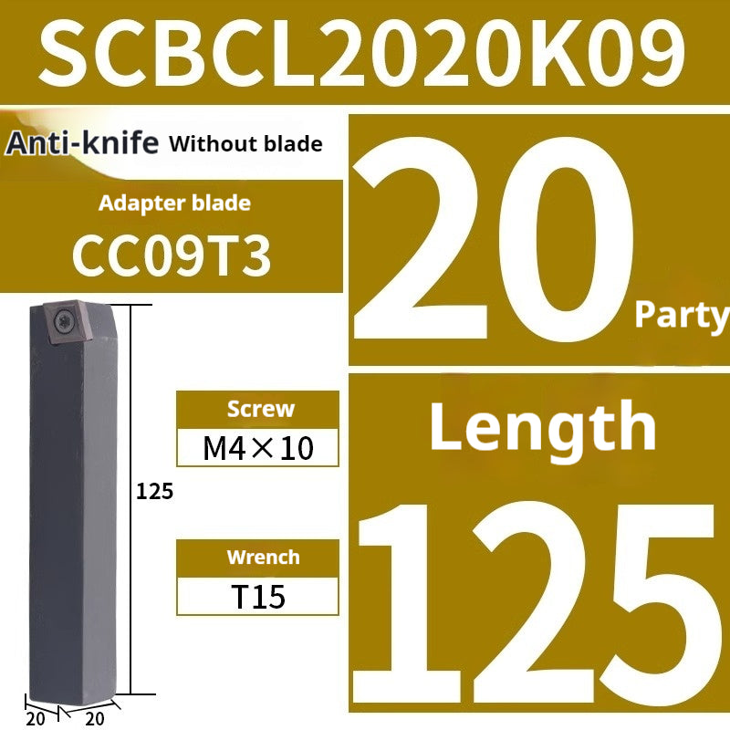 2030-CNC lathe tool turning tool holder 75° screw type cylindrical turning tool SCBCR2020K12-2525M09 Shandong Denso Pricision Tools Co.,Ltd.
