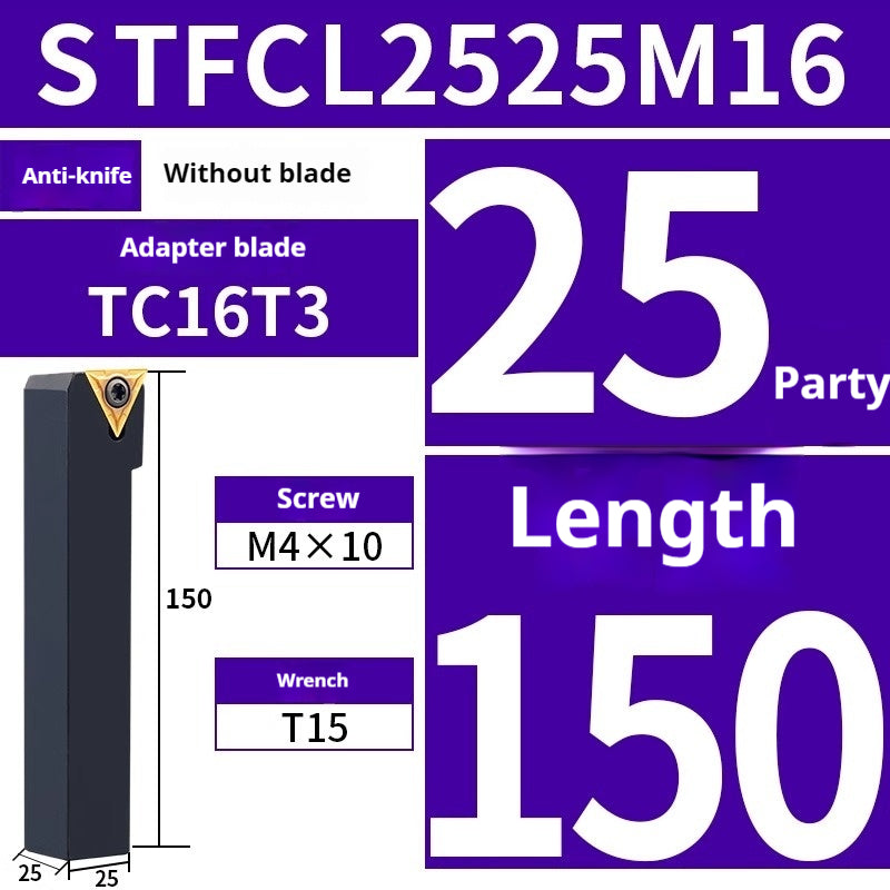 2020-CNC tool holder 91 degree cylindrical turning tool holder STFCR/L2020K16 screw lathe tool holder triangular insert Shandong Denso Pricision Tools Co.,Ltd.