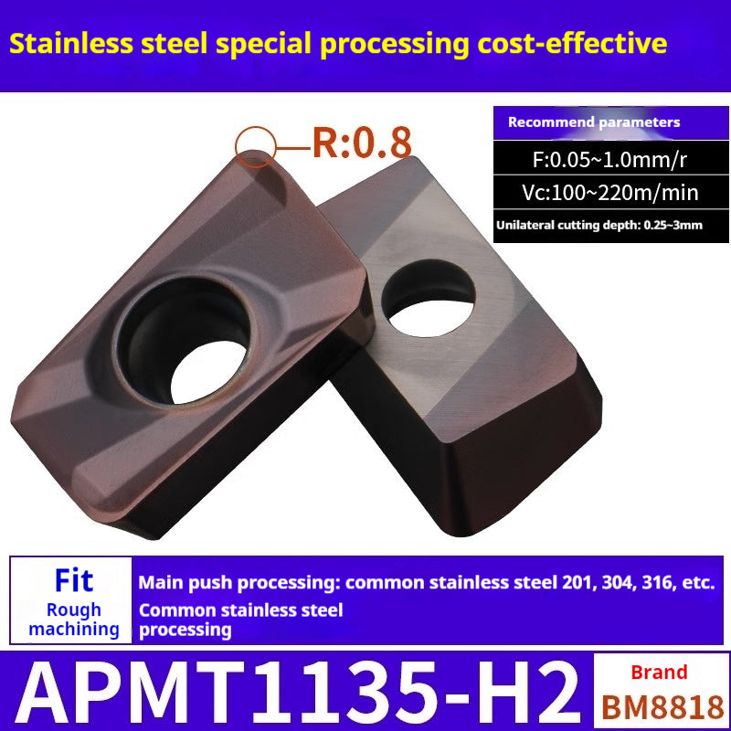 2037-CNC milling cutter APMT1135 special carbide 1604 milling cutter for cast iron r0.8 rough milling coated inserts Shandong Denso Pricision Tools Co.,Ltd.