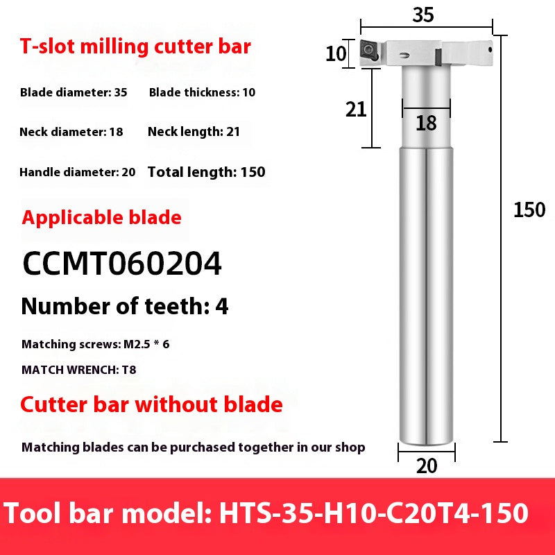 2064-T-slot milling cutter rod CNC slotting HTS three-edged machining center numerical control T-slot milling cutter rod thickness 6 8 10 12 Shandong Denso Pricision Tools Co.,Ltd.