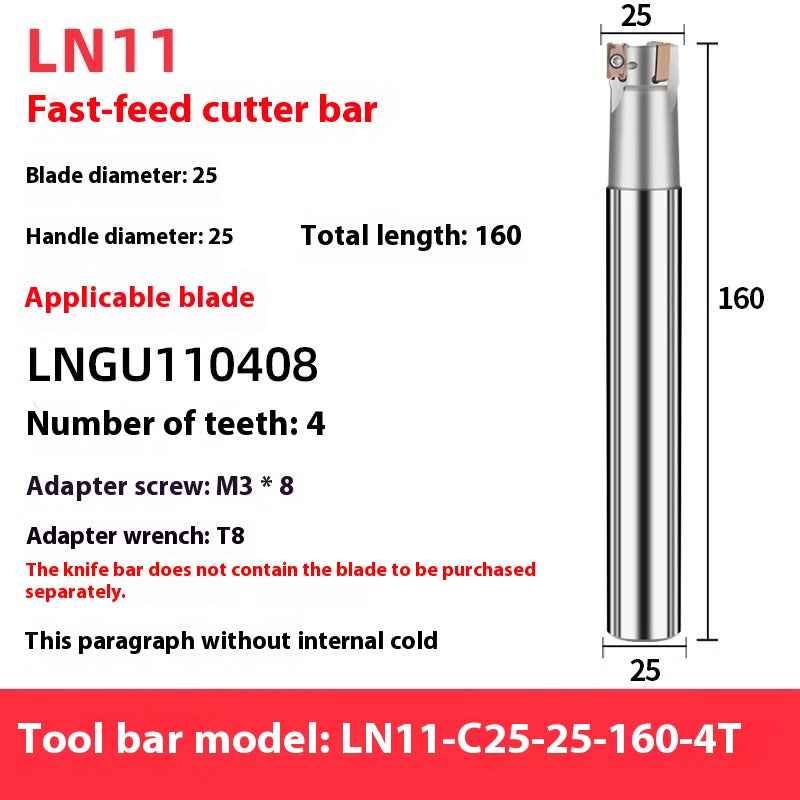 2068-M4 right-angle fast feed milling cutter shank LN11 square shoulder internal coolant cutter shank LNPU110408 milling inserts Shandong Denso Pricision Tools Co.,Ltd.