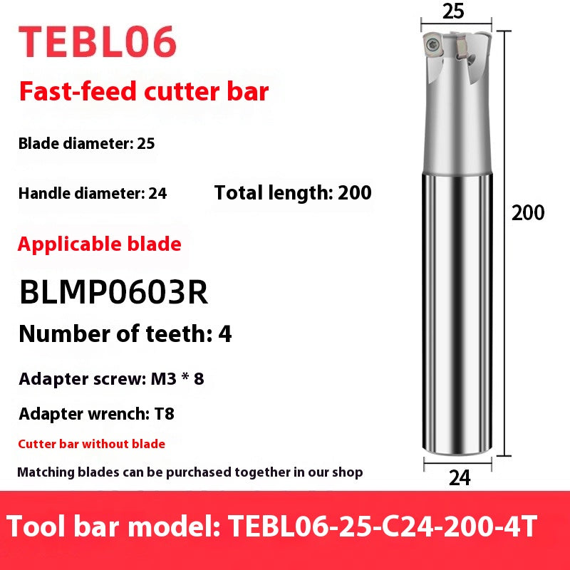 2070-TEBL06 Fast Forward Milling Cutter Bar BLMP0603 Milling Insert CNC High Speed Roughing Cutter Head Shandong Denso Pricision Tools Co.,Ltd.
