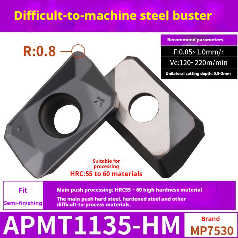 2037-CNC milling cutter APMT1135 special carbide 1604 milling cutter for cast iron r0.8 rough milling coated inserts Shandong Denso Pricision Tools Co.,Ltd.