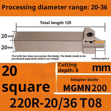 1015-End groove cutter CNC toolholder plane groove mghh320/425R cutter cutter groove cutter 345mm circular arc large depth of cut Shandong Denso Pricision Tools Co.,Ltd.