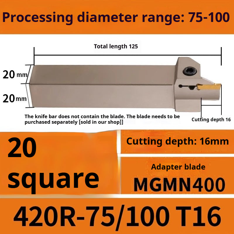 1015-End groove cutter CNC toolholder plane groove mghh320/425R cutter cutter groove cutter 345mm circular arc large depth of cut Shandong Denso Pricision Tools Co.,Ltd.