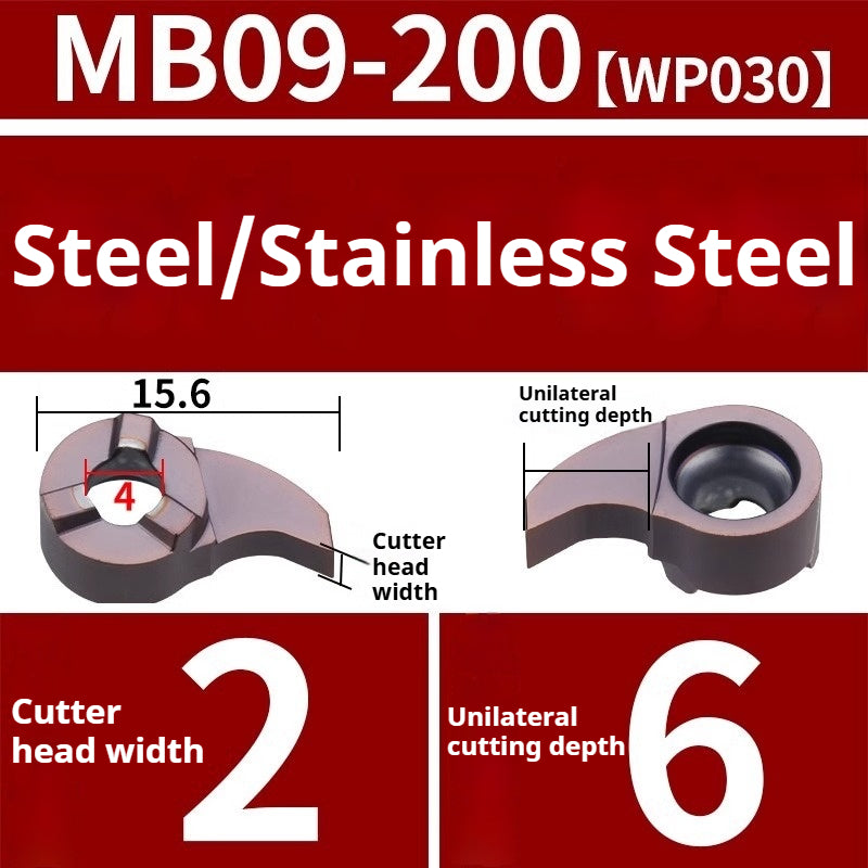 1008-CNC Bore Deep Grooving Inserts Small Hole Grooving Comma Inserts Insert Bar MB-05GR/07GR/09GR Rounded Corner Shandong Denso Pricision Tools Co.,Ltd.