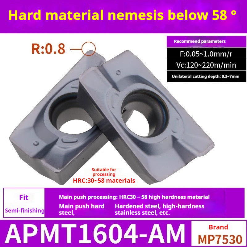 2037-CNC milling cutter APMT1135 special carbide 1604 milling cutter for cast iron r0.8 rough milling coated inserts Shandong Denso Pricision Tools Co.,Ltd.