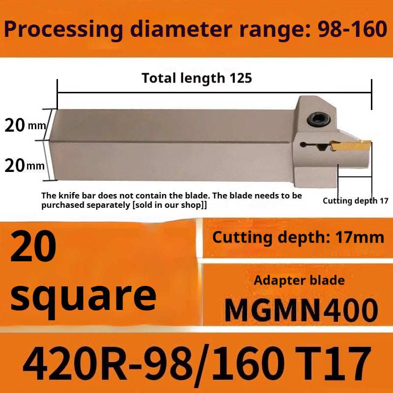 1015-End groove cutter CNC toolholder plane groove mghh320/425R cutter cutter groove cutter 345mm circular arc large depth of cut Shandong Denso Pricision Tools Co.,Ltd.