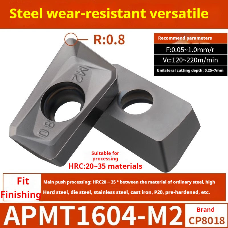 2037-CNC milling cutter APMT1135 special carbide 1604 milling cutter for cast iron r0.8 rough milling coated inserts Shandong Denso Pricision Tools Co.,Ltd.