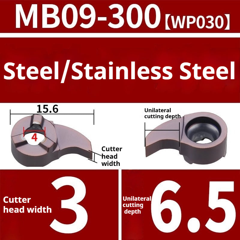 1008-CNC Bore Deep Grooving Inserts Small Hole Grooving Comma Inserts Insert Bar MB-05GR/07GR/09GR Rounded Corner Shandong Denso Pricision Tools Co.,Ltd.