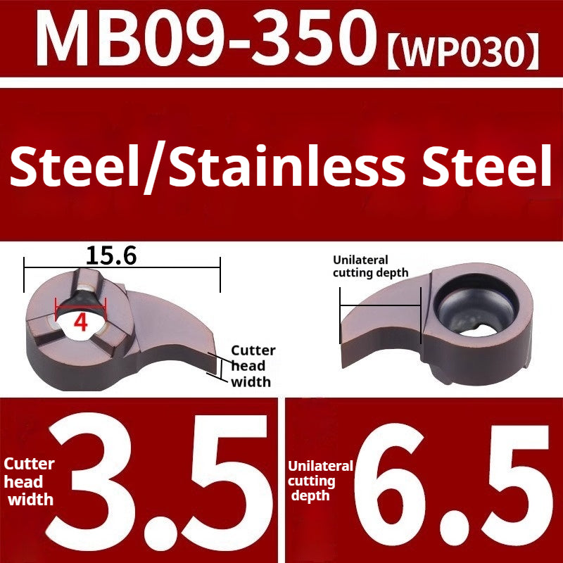 1008-CNC Bore Deep Grooving Inserts Small Hole Grooving Comma Inserts Insert Bar MB-05GR/07GR/09GR Rounded Corner Shandong Denso Pricision Tools Co.,Ltd.