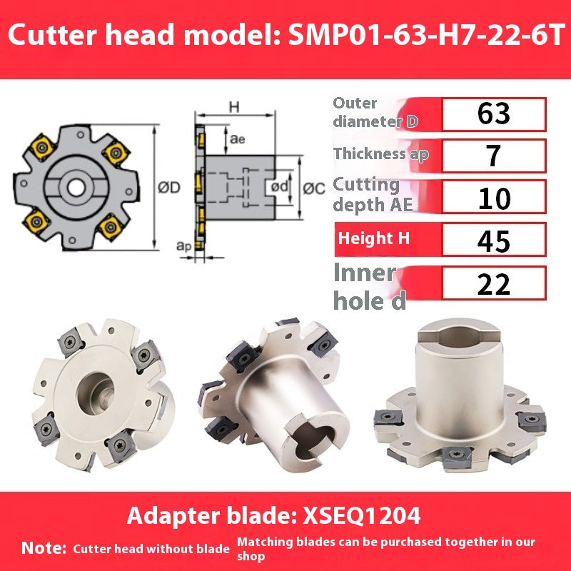 2081-SMP01 CNC side and face milling cutter head T-slot PT02 indexable cutter head grooving cutter XSEQ1203 insert Shandong Denso Pricision Tools Co.,Ltd.
