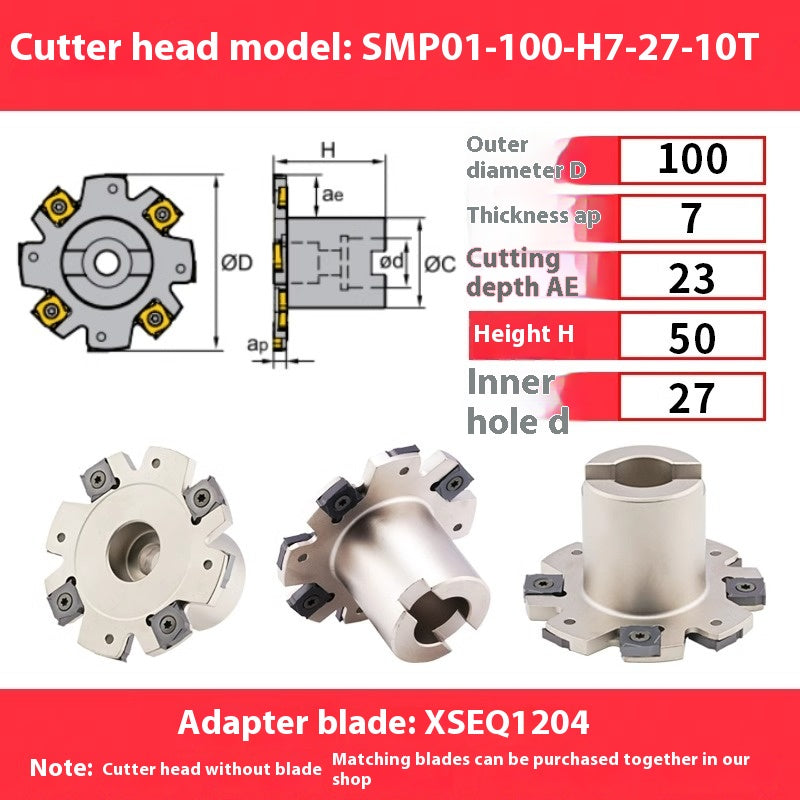 2081-SMP01 CNC side and face milling cutter head T-slot PT02 indexable cutter head grooving cutter XSEQ1203 insert Shandong Denso Pricision Tools Co.,Ltd.
