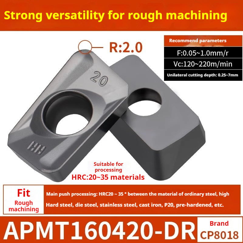 2037-CNC milling cutter APMT1135 special carbide 1604 milling cutter for cast iron r0.8 rough milling coated inserts Shandong Denso Pricision Tools Co.,Ltd.