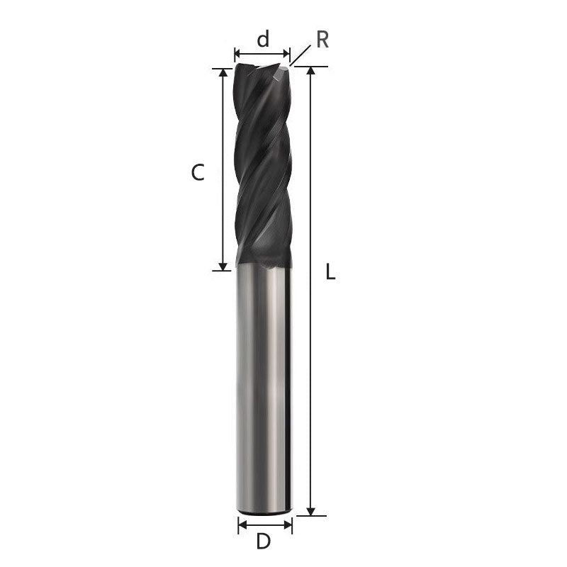 Graphite milling cutter, diamond coating, graphite milling cutter, flat cutter, round nose cutter, ball cutter, CNC tungsten steel alloy Shandong Denso Pricision Tools Co.,Ltd.