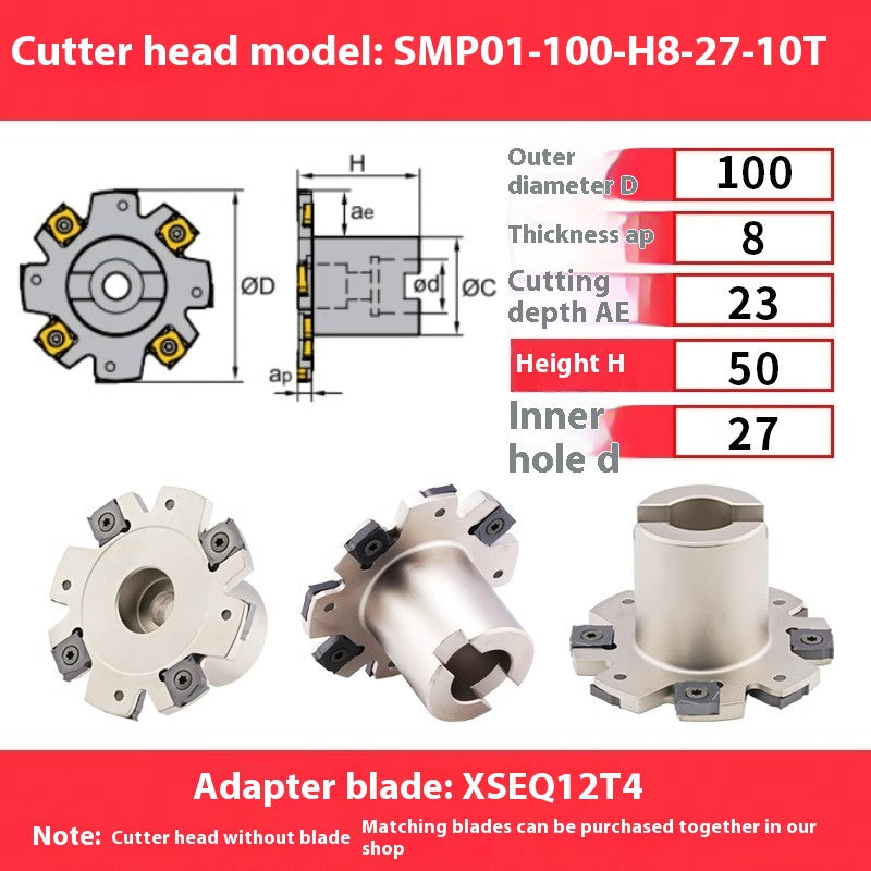 2081-SMP01 CNC side and face milling cutter head T-slot PT02 indexable cutter head grooving cutter XSEQ1203 insert Shandong Denso Pricision Tools Co.,Ltd.