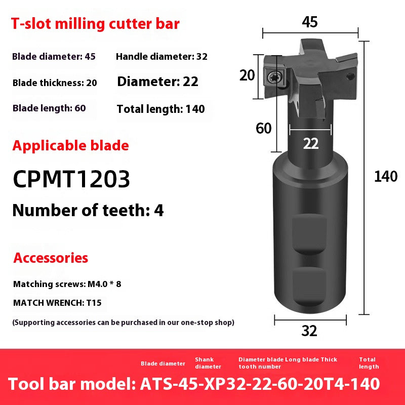 2063-ATS CNC machining center side milling slotting T-slot milling cutter bar 21 25 32 36 40 45 50 60 Shandong Denso Pricision Tools Co.,Ltd.