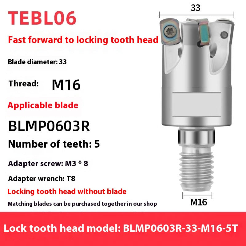 2070-TEBL06 Fast Forward Milling Cutter Bar BLMP0603 Milling Insert CNC High Speed Roughing Cutter Head Shandong Denso Pricision Tools Co.,Ltd.
