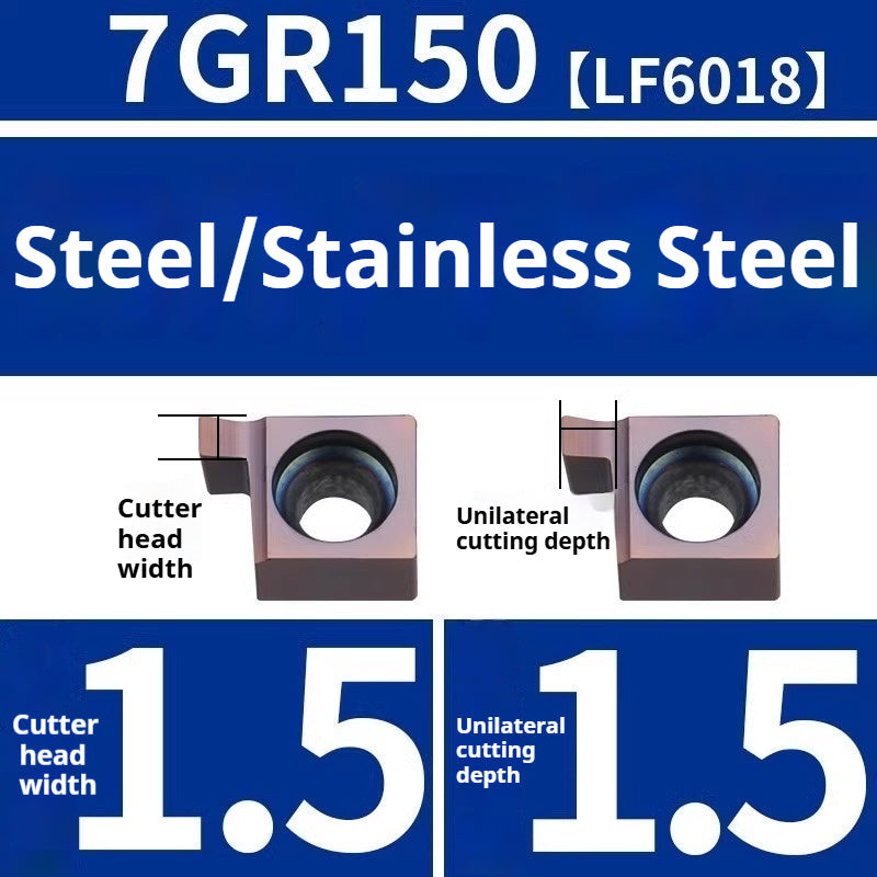 1008-CNC Bore Deep Grooving Inserts Small Hole Grooving Comma Inserts Insert Bar MB-05GR/07GR/09GR Rounded Corner Shandong Denso Pricision Tools Co.,Ltd.
