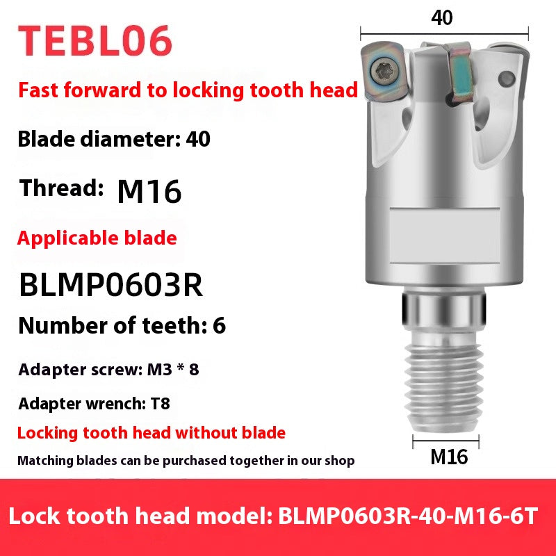 2070-TEBL06 Fast Forward Milling Cutter Bar BLMP0603 Milling Insert CNC High Speed Roughing Cutter Head Shandong Denso Pricision Tools Co.,Ltd.