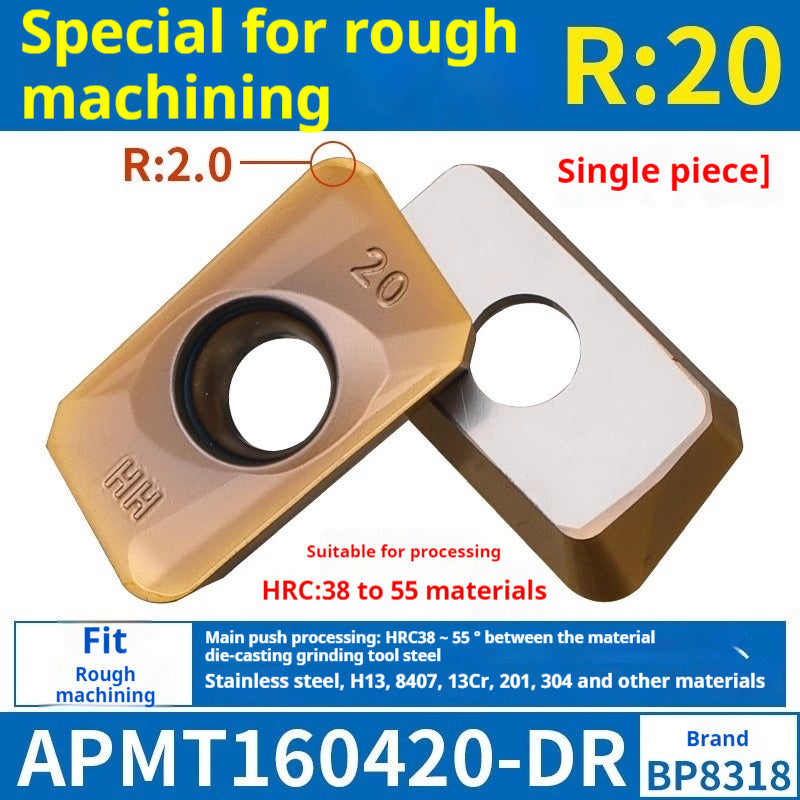 2037-CNC milling cutter APMT1135 special carbide 1604 milling cutter for cast iron r0.8 rough milling coated inserts Shandong Denso Pricision Tools Co.,Ltd.